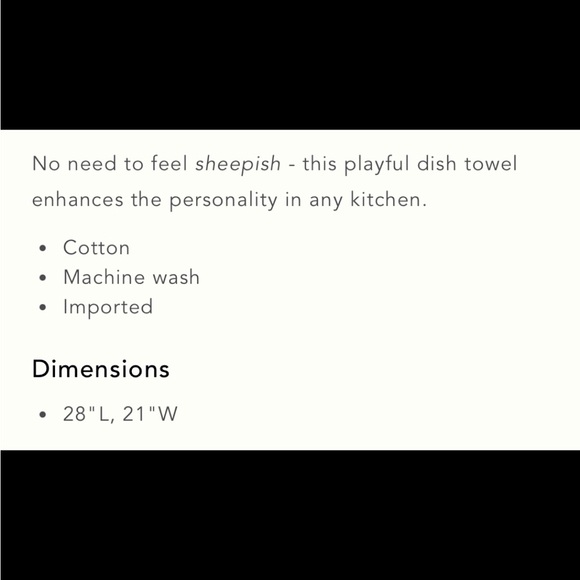 Anthropology, Ewe Always Have My Back Tea Towel. Peach - Picture 3 of 3